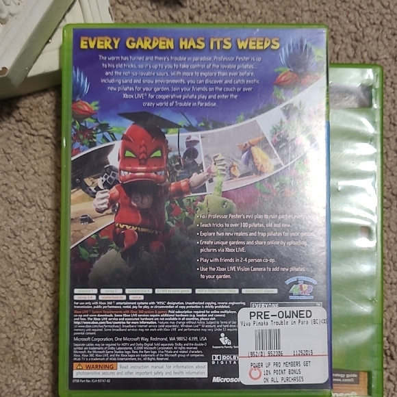 RARE FIND Viva Piñata: Trouble in Paradise for Xbox 360 - Green Case - Picture 2 of 2